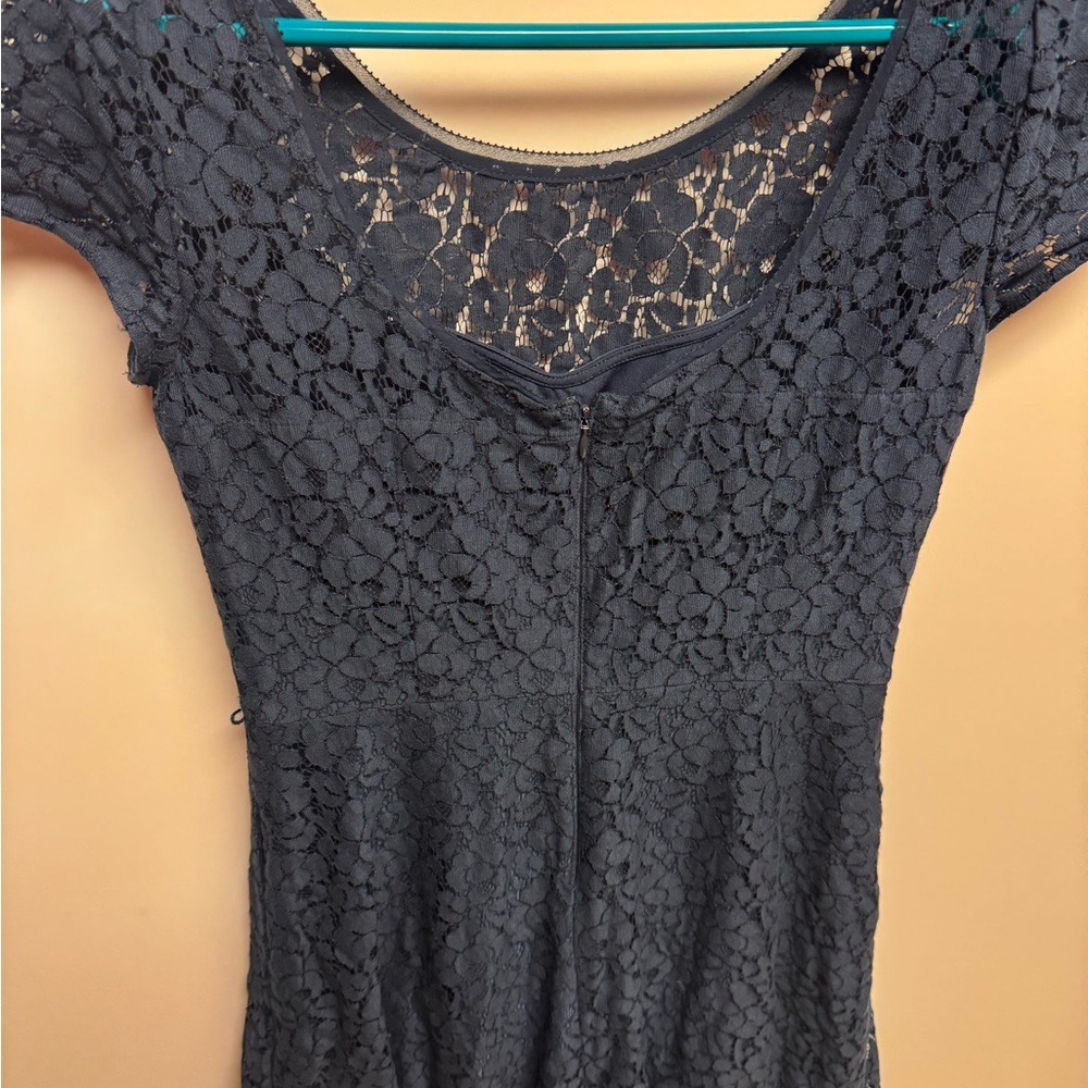 White House Black Market Navy Lace Mini Dress - Picture 9 of 9